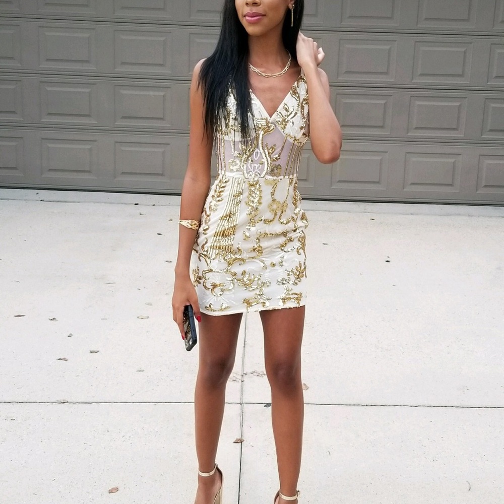 sequin homecoming dress
